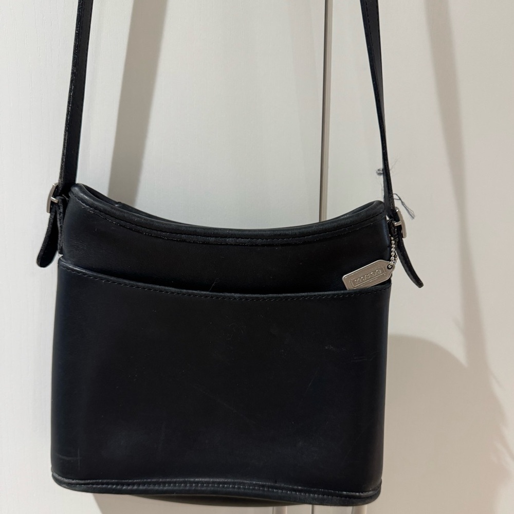 Coach Black Leather Crossbody/Shoulder Bag - Picture 2 of 9